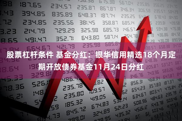 股票杠杆条件 基金分红：银华信用精选18个月定期开放债券基金11月24日分红