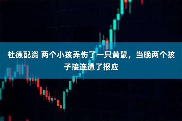 杜德配资 两个小孩弄伤了一只黄鼠，当晚两个孩子接连遭了报应