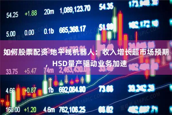 如何股票配资 地平线机器人：收入增长超市场预期，HSD量产驱动业务加速